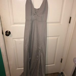 Long grey with two slits